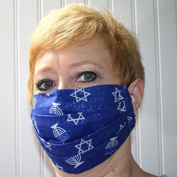 HAND CRAFTED Kids Hanukkah Star Face Mask Pocket - Picture 6 of 8
